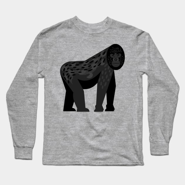 Gorilla Long Sleeve T-Shirt by JunkyDotCom